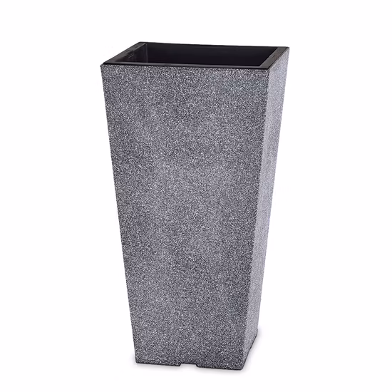 Grand pot de fleurs carré en plastique Pot de plantes de jardin (KD9941-KD9943)